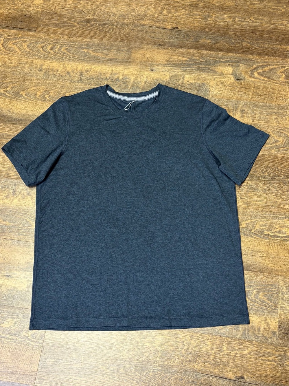 Lululemon Soft Jersey Short Sleeve Shirt Mens XL Heathered Blue Crew Neck Tee